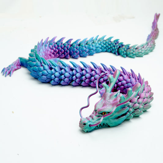 3D Printed dragon Model,Flexible dragon Statue,Joint Mobility,Home Office Decor,Interesting Toys for Autism/ADHD,Festival Gifts toco,Fidget Toys, Executive Desk Animals Toy