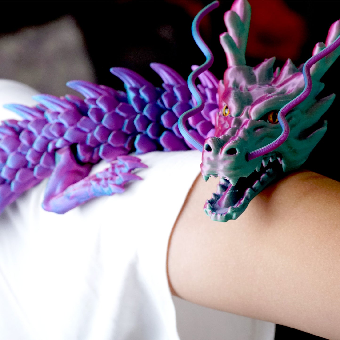 3D Printed big dragon Model,Flexible Animals Statue,Joint Mobility Festival Gifts,Home Office Decor,Interesting Toys for Autism/ADHD