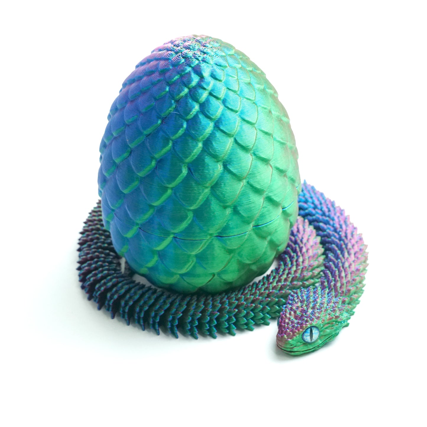 3D Printed Snake Egg Model,Flexible Animals Statue,Joint Mobility Festival Gifts,Home Office Decor,Interesting Toys for Autism/ADHD