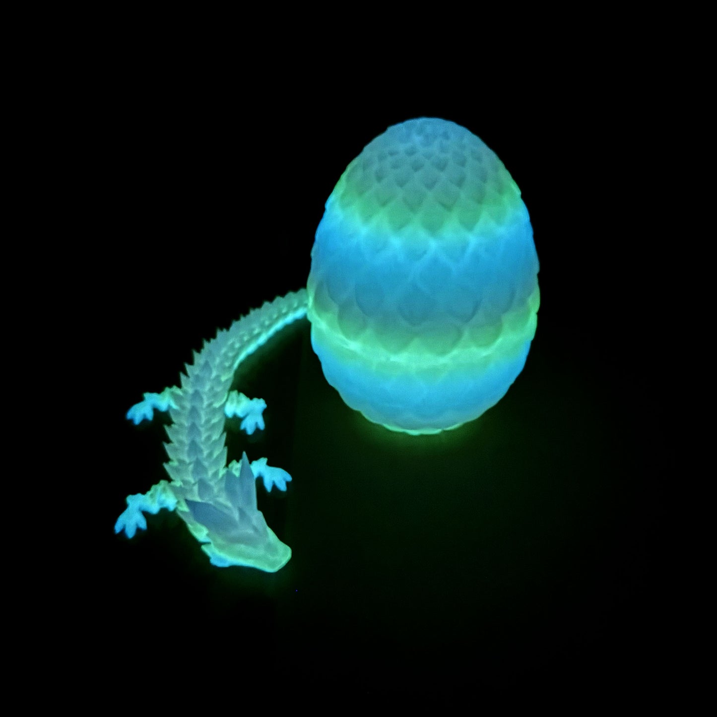 3D Printed Luminous Crystal Dragon Egg Model,Flexible Animals Statue,Joint Mobility Festival Gifts,Home Office Decor,Interesting Toys for Autism/ADHD ﻿