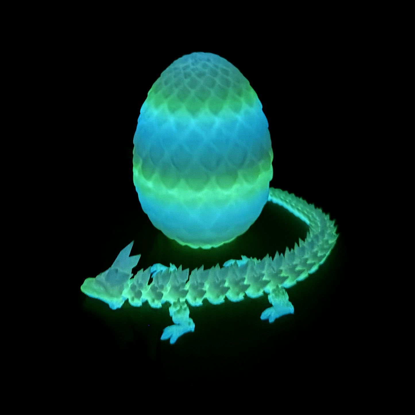 3D Printed Luminous Crystal Dragon Egg Model,Flexible Animals Statue,Joint Mobility Festival Gifts,Home Office Decor,Interesting Toys for Autism/ADHD ﻿