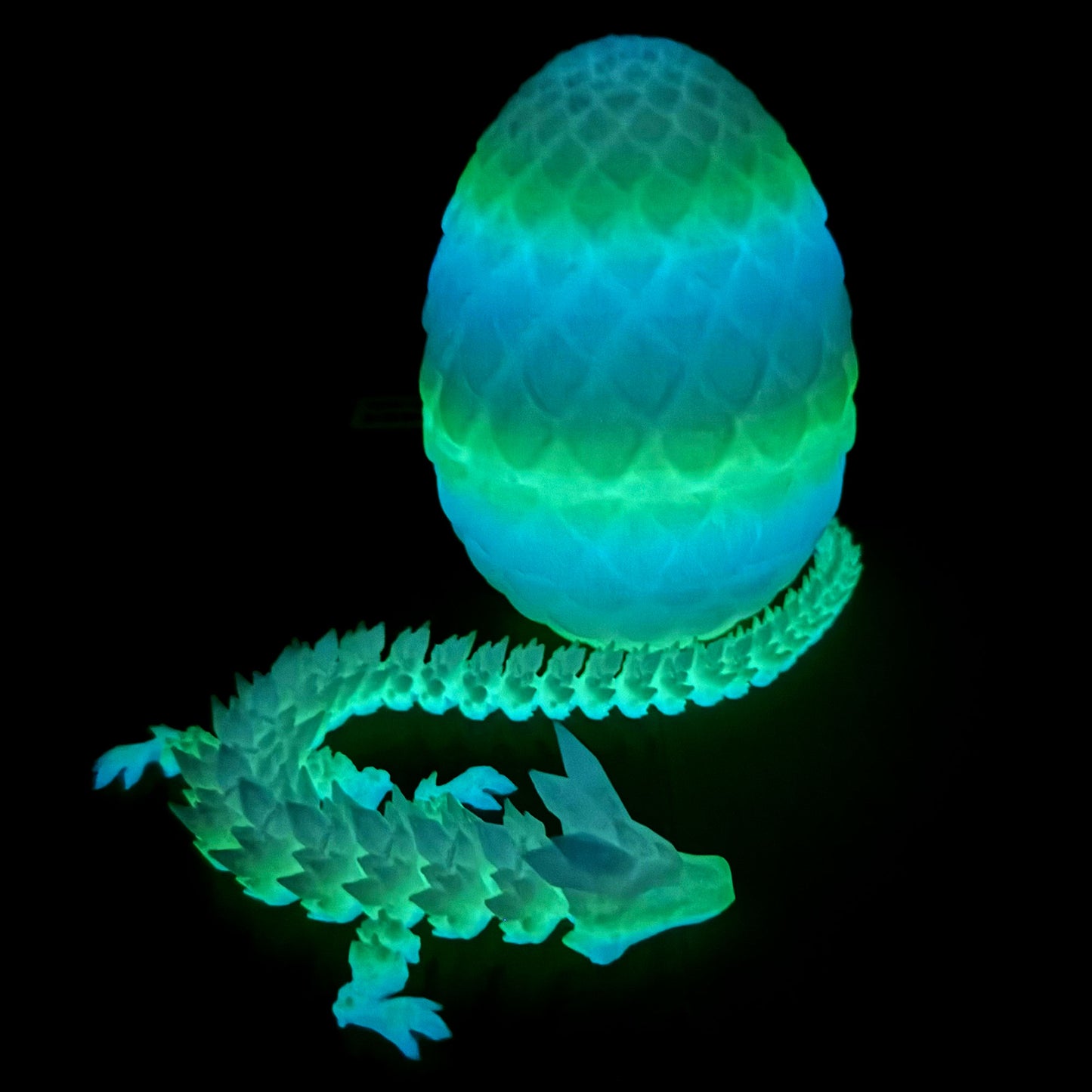 3D Printed Luminous Crystal Dragon Egg Model,Flexible Animals Statue,Joint Mobility Festival Gifts,Home Office Decor,Interesting Toys for Autism/ADHD ﻿