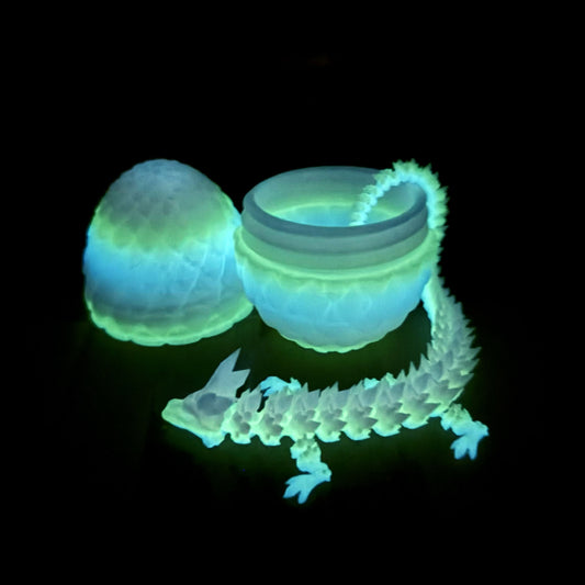 3D Printed Luminous Crystal Dragon Egg Model,Flexible Animals Statue,Joint Mobility Festival Gifts,Home Office Decor,Interesting Toys for Autism/ADHD ﻿