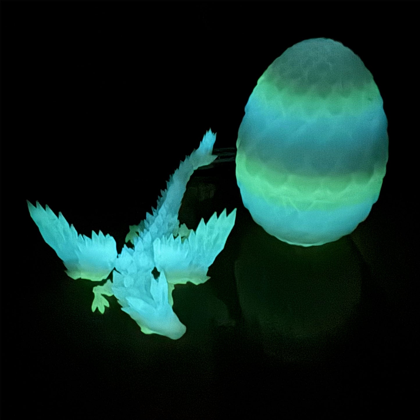 3D Printed Luminous Crystal Pterosaur Egg Model,Flexible Animals Statue,Joint Mobility Festival Gifts,Home Office Decor,Interesting Toys for Autism/ADHD ﻿