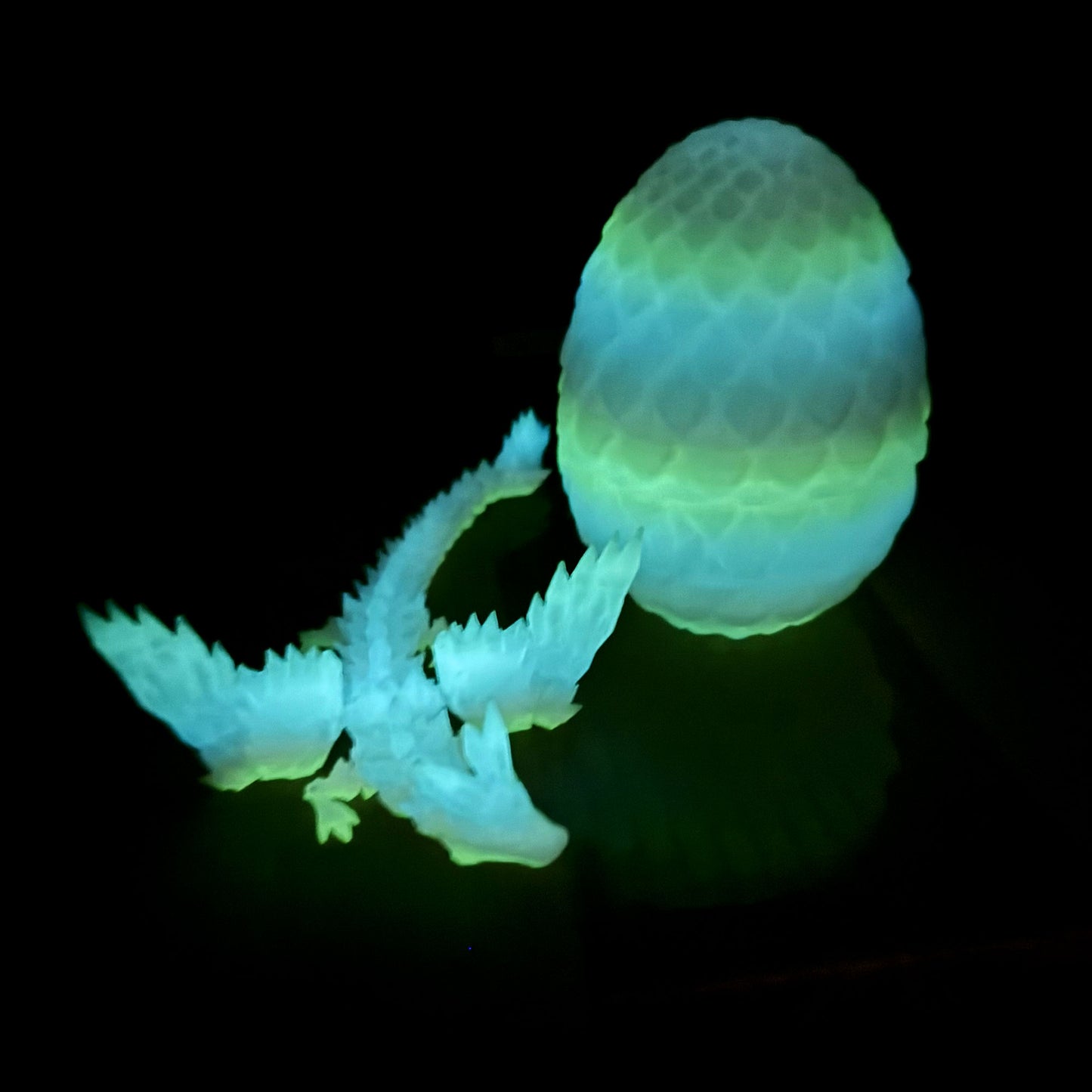 3D Printed Luminous Crystal Pterosaur Egg Model,Flexible Animals Statue,Joint Mobility Festival Gifts,Home Office Decor,Interesting Toys for Autism/ADHD ﻿